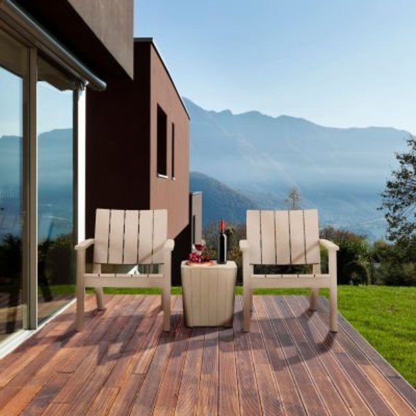 Rta Products Llc DUKAP® Enzo 3 Piece Outdoor Patio Seating Set, Gray O-DK-019-GRE